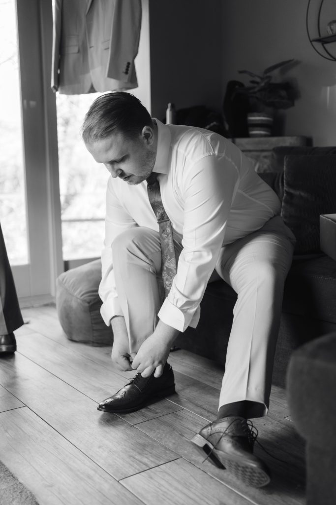 Beth & Rob's wedding at Carwinley Barn, Cumbria — the morning