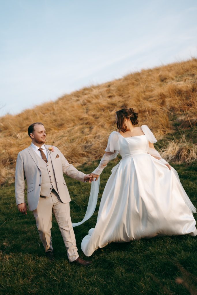 Beth & Rob's wedding at Carwinley Barn, Cumbria — twenty minutes, in beautiful evening light
