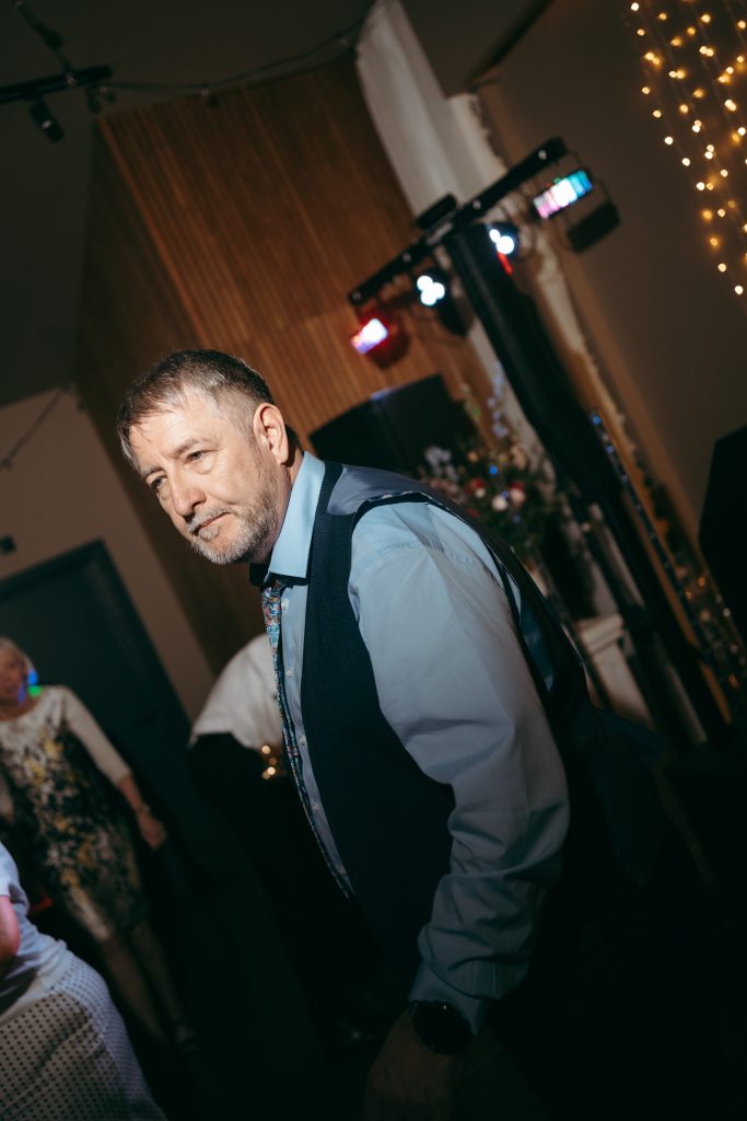 Beth & Rob's wedding at Carwinley Barn, Cumbria — dodgy moves and saxaphoe vibes