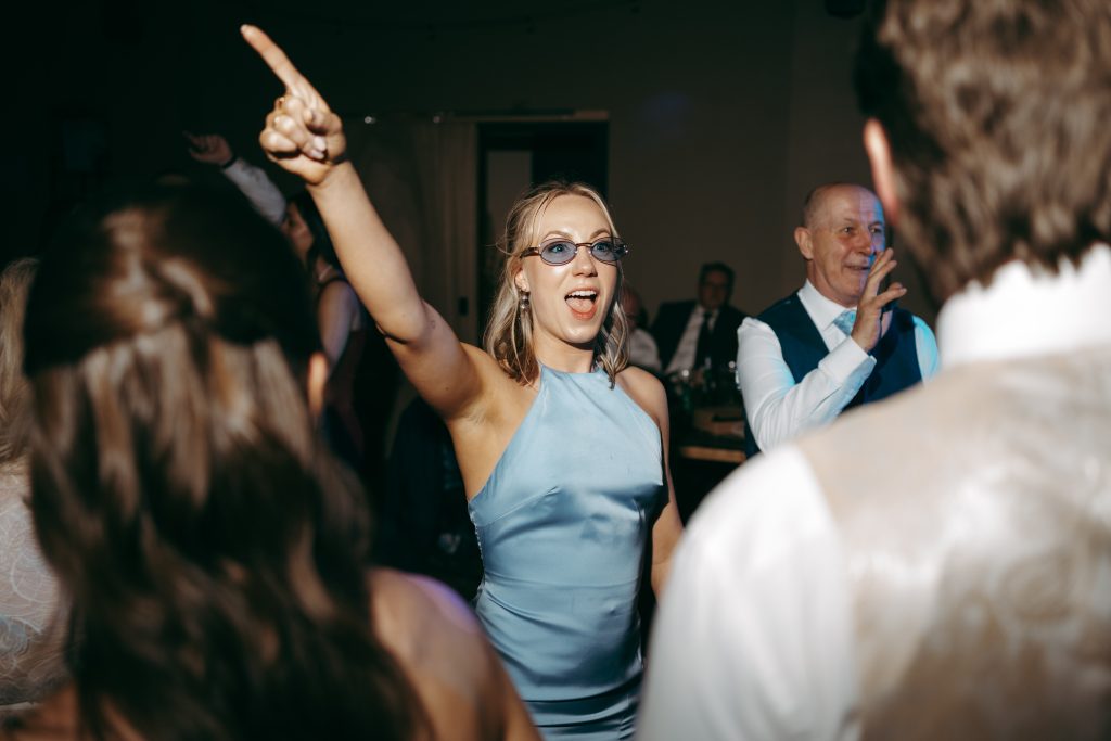 Beth & Rob's wedding at Carwinley Barn, Cumbria — dodgy moves and saxaphoe vibes