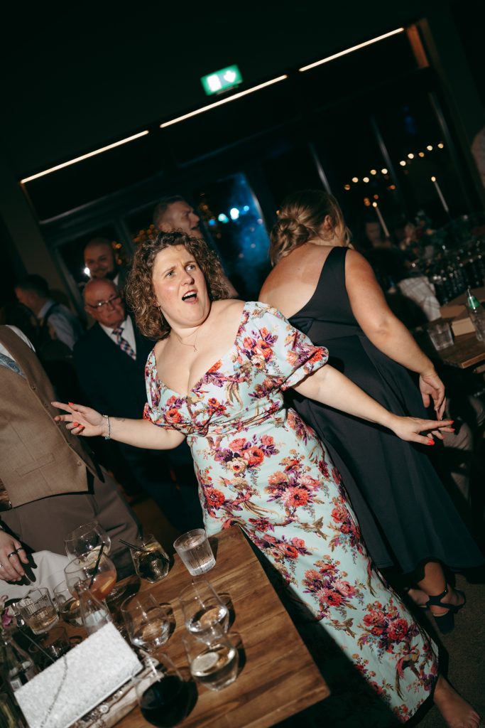 Beth & Rob's wedding at Carwinley Barn, Cumbria — dodgy moves and saxaphoe vibes