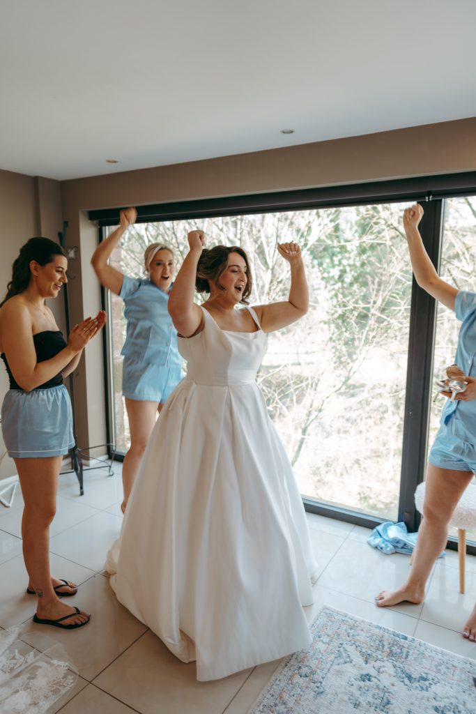 Beth & Rob's wedding at Carwinley Barn, Cumbria — the morning