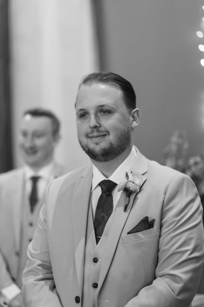Beth & Rob's wedding at Carwinley Barn, Cumbria — the ceremony