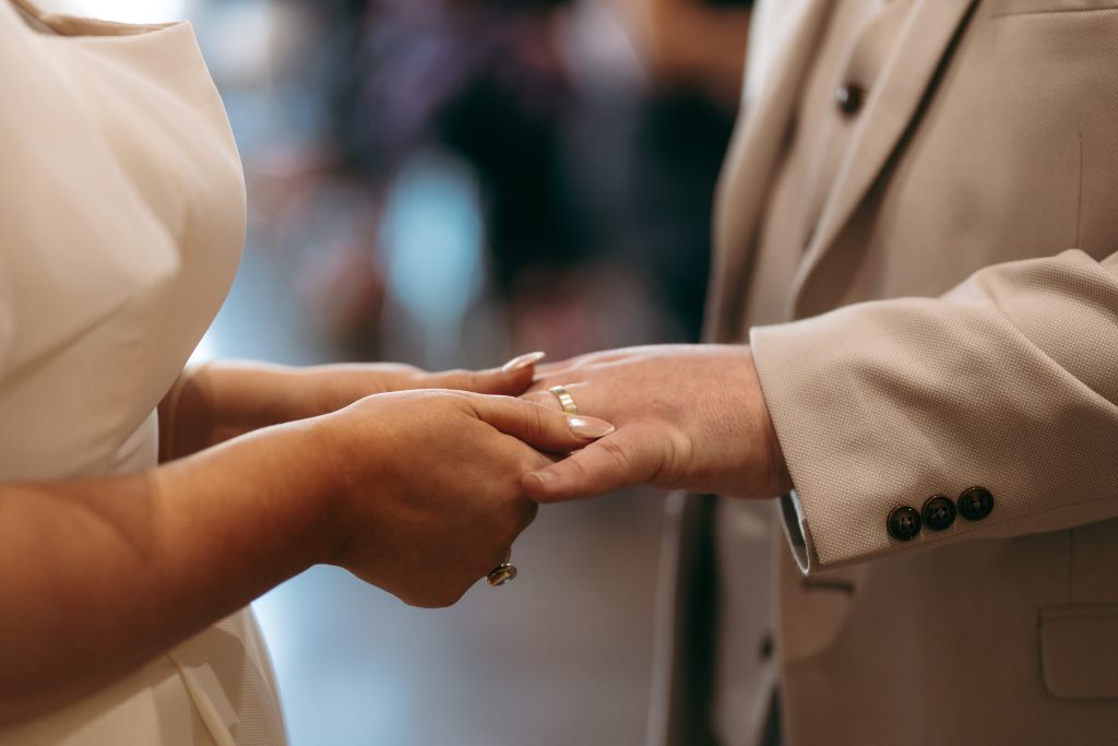 Beth & Rob's wedding at Carwinley Barn, Cumbria — the ceremony