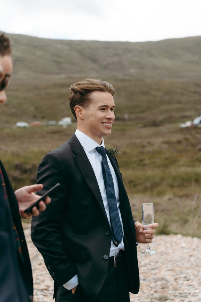 Mike & Hev's wedding at The Wee White House, Glencoe — drinks, laughs and happy tears