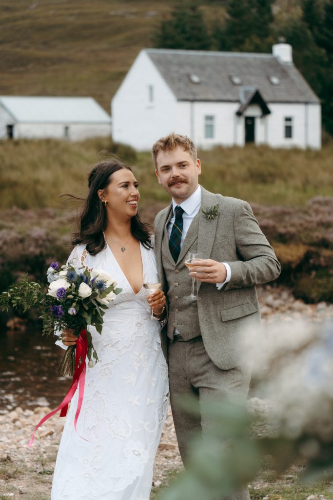 Mike & Hev's wedding at The Wee White House, Glencoe — twenty minutes, near the end of the light