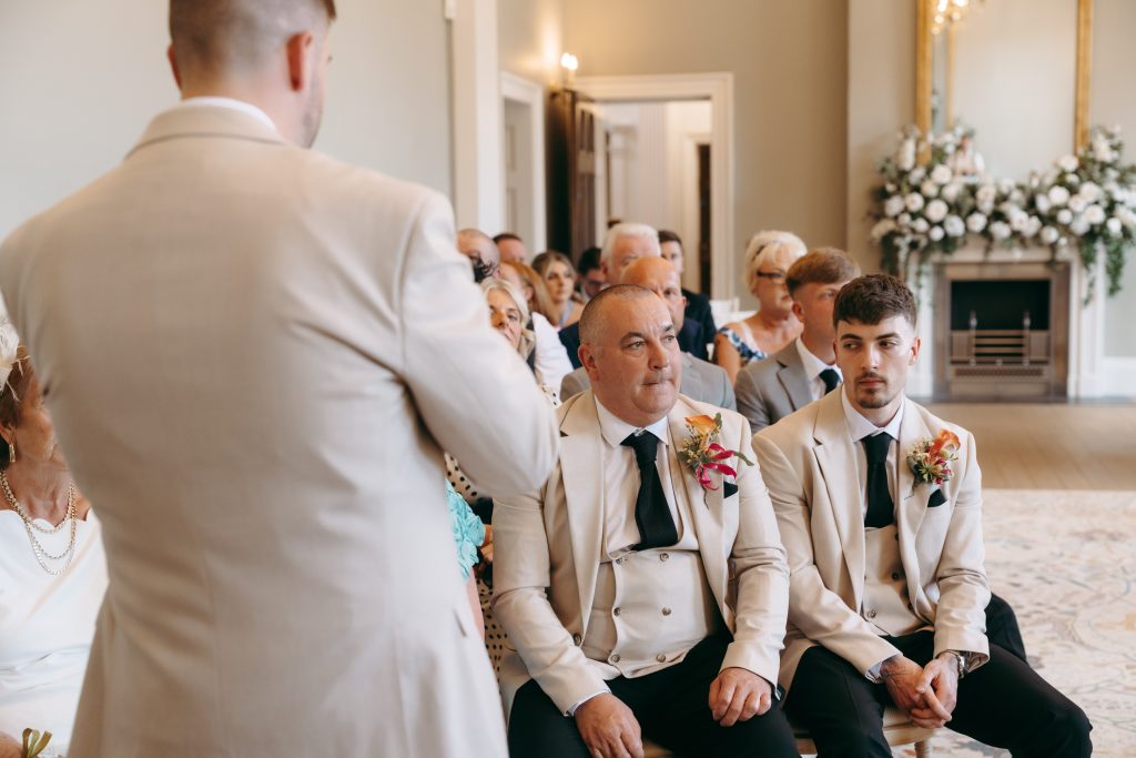 Laura & Kieren's wedding at Durham Masonic Hall — the ceremony