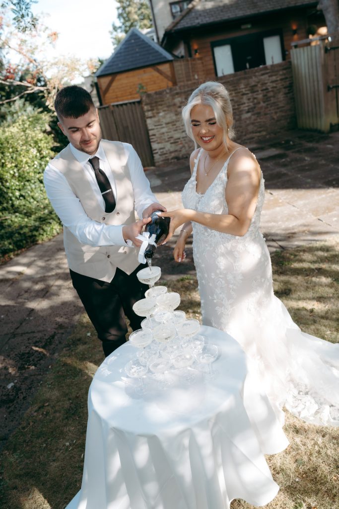 Laura & Kieren's wedding at Durham Masonic Hall — drinks, confetti and social buzz