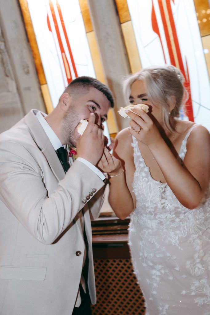 Laura & Kieren's wedding at Durham Masonic Hall — party time