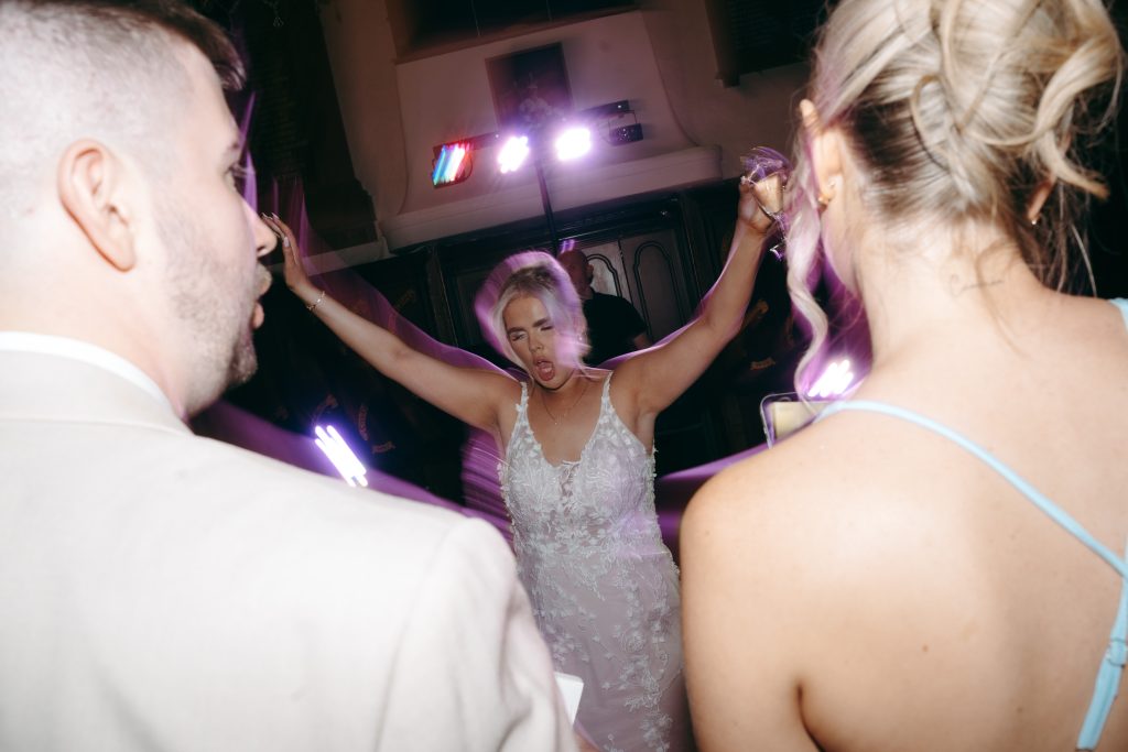 Laura & Kieren's wedding at Durham Masonic Hall — party time