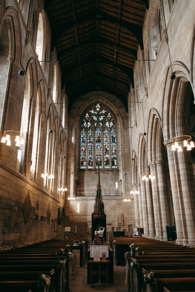 Wedding photography at Hexham Abbey