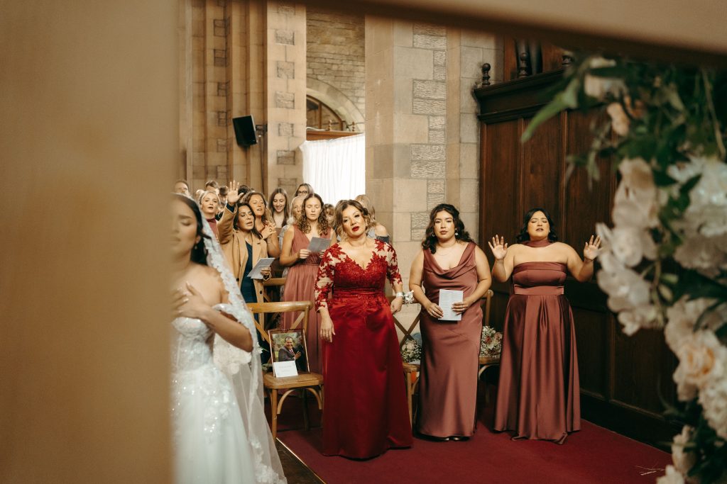 Monique & Taylor's wedding at Teeside Vineyard Church — the beating heart of the day